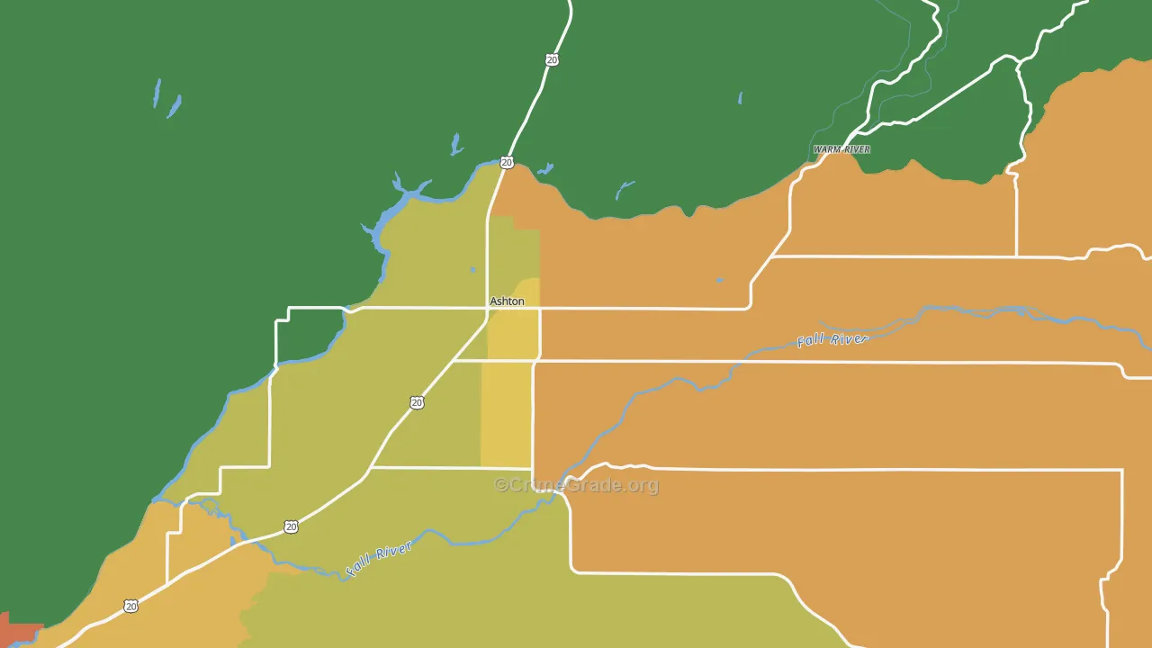 83420, ID Map of Vehicle Theft Rates