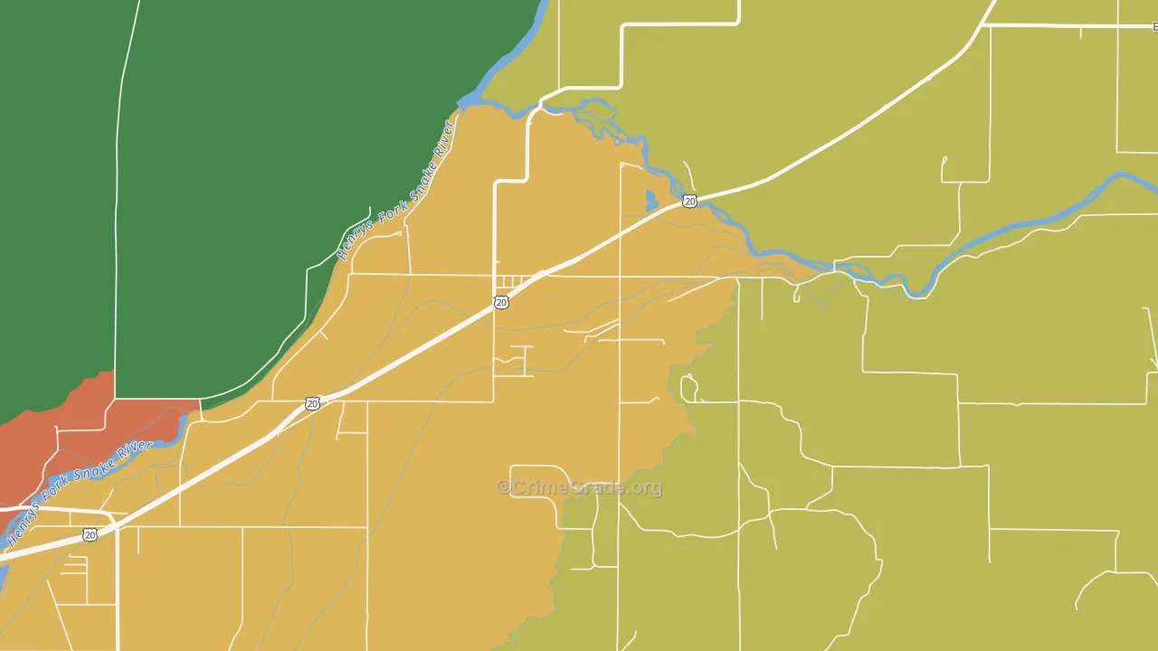 83421, ID Map of Vehicle Theft Rates