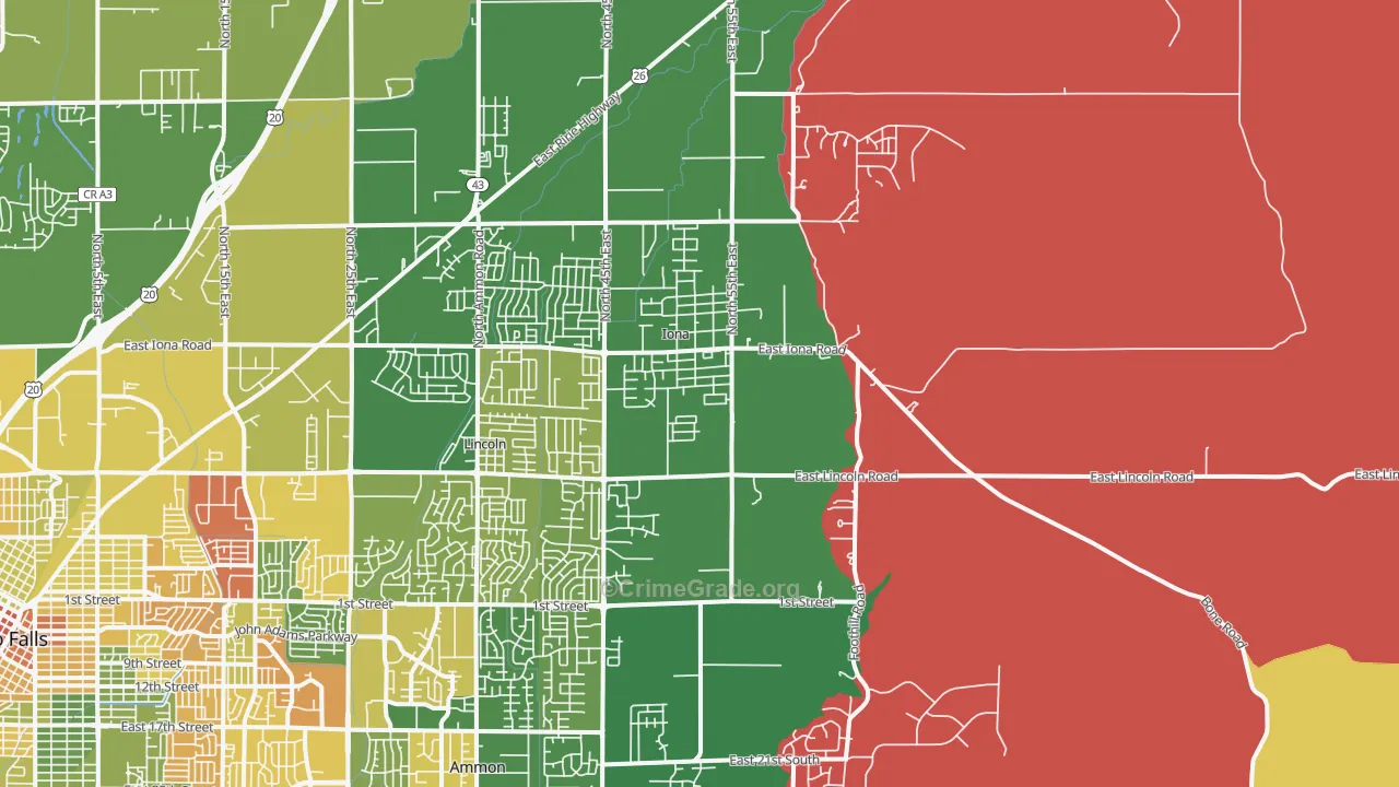 83427, ID Map of Vehicle Theft Rates