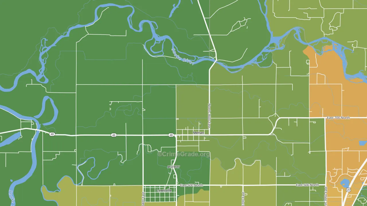 83434, ID Map of Vehicle Theft Rates