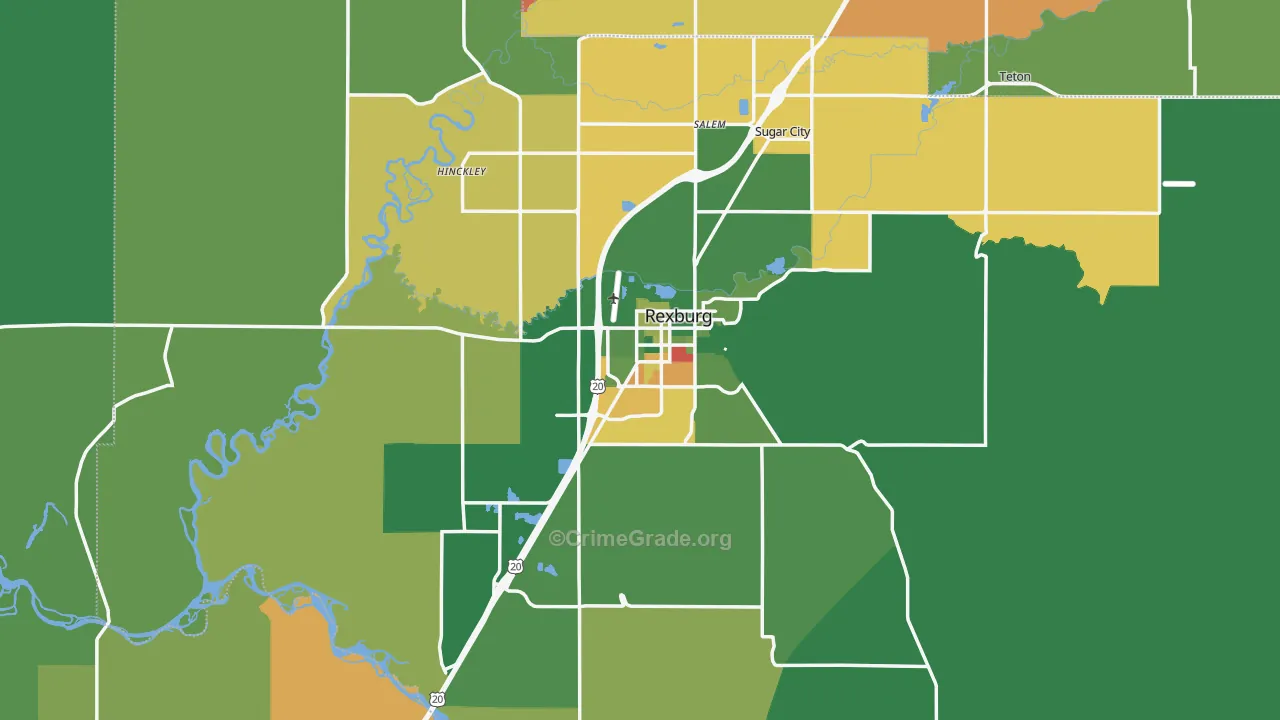 83440, ID Map of Vehicle Theft Rates