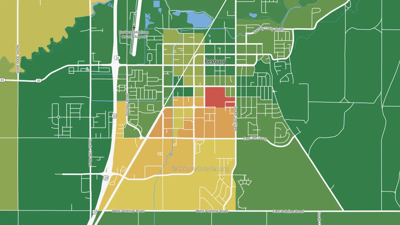 83460, ID Map of Vehicle Theft Rates