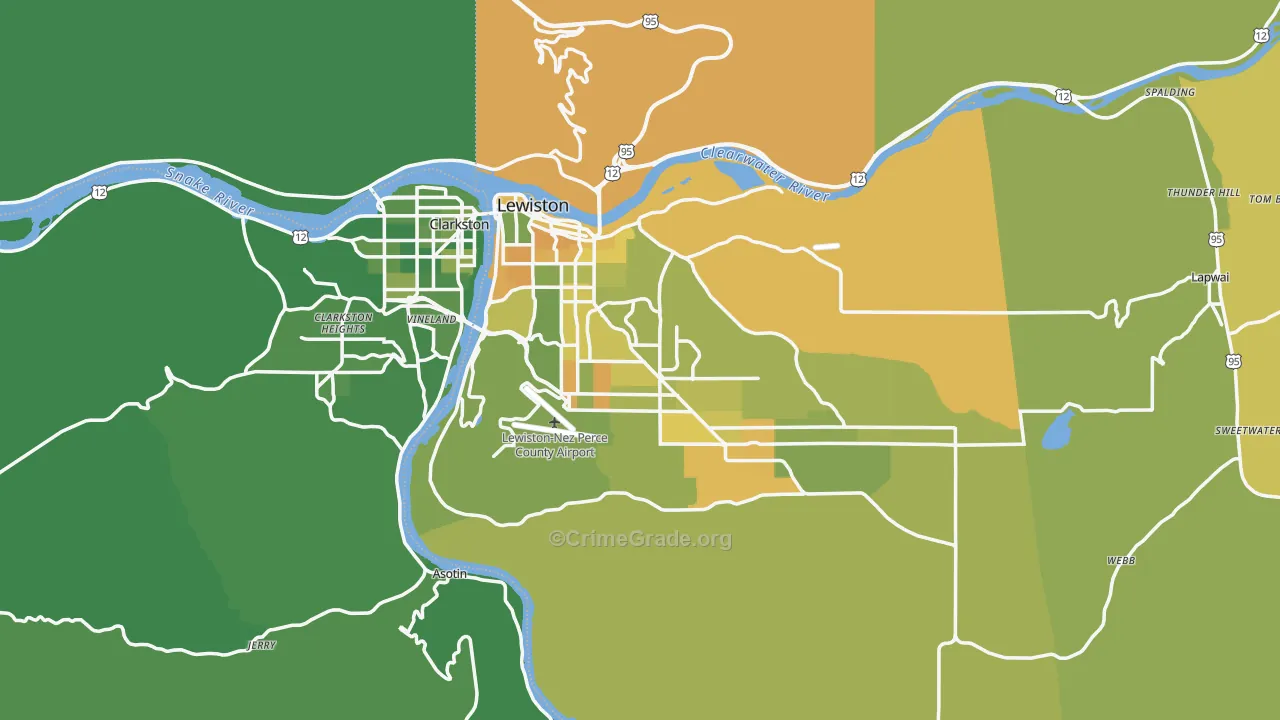 83501, ID Map of Vehicle Theft Rates
