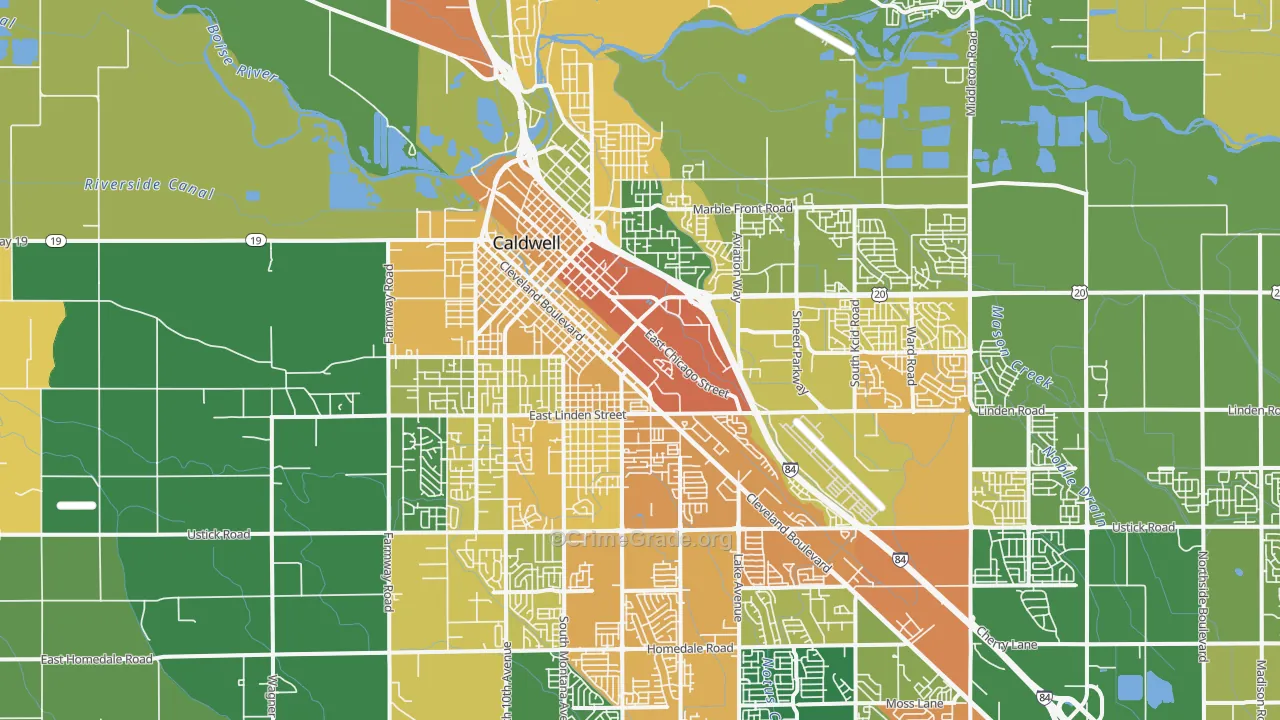 83605, ID Map of Vehicle Theft Rates