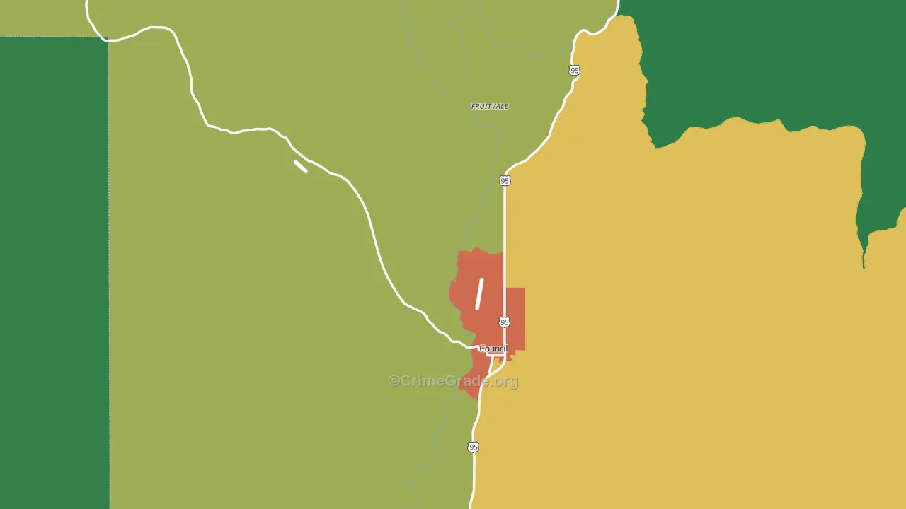 83612, ID Map of Vehicle Theft Rates
