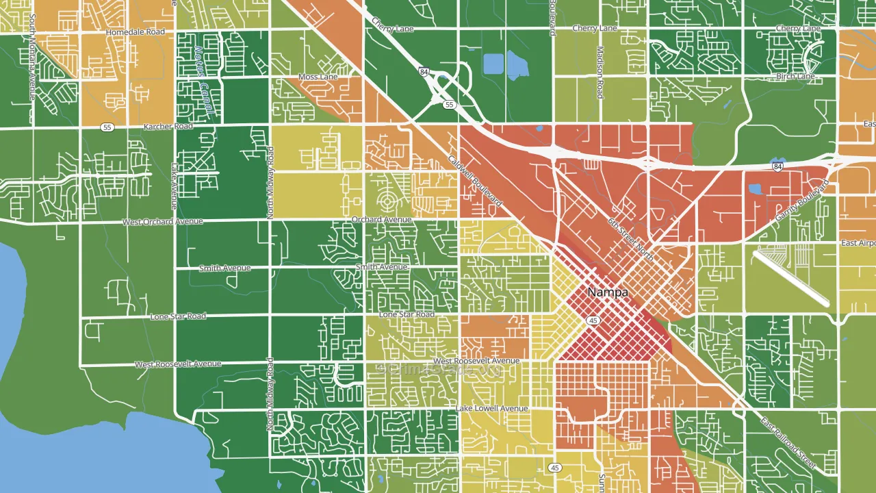 83651, ID Map of Vehicle Theft Rates