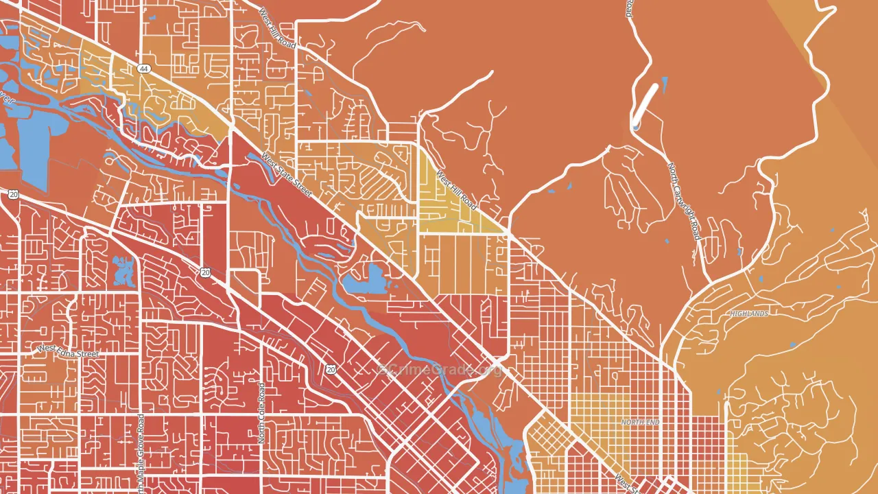 83703, ID Map of Vehicle Theft Rates