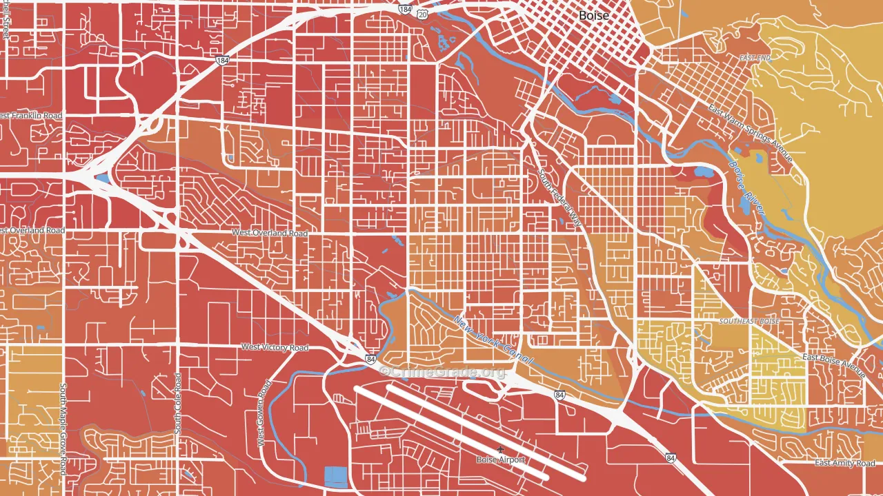 83705, ID Map of Vehicle Theft Rates