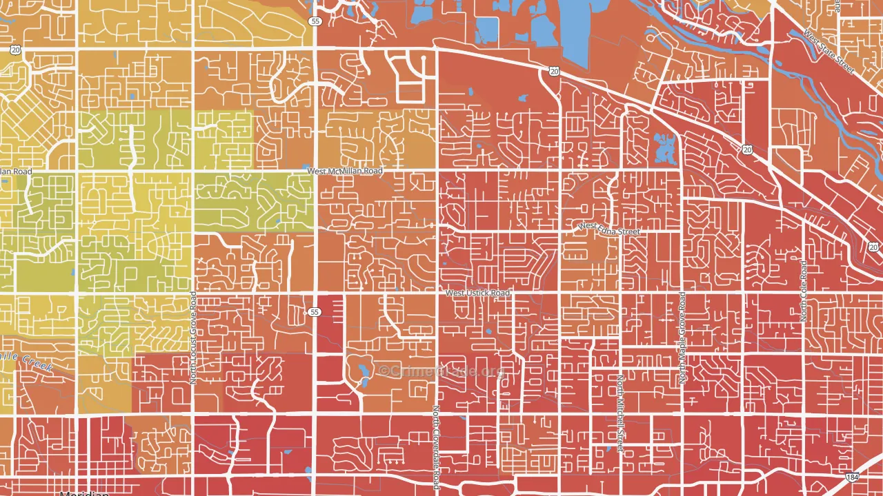 83713, ID Map of Vehicle Theft Rates