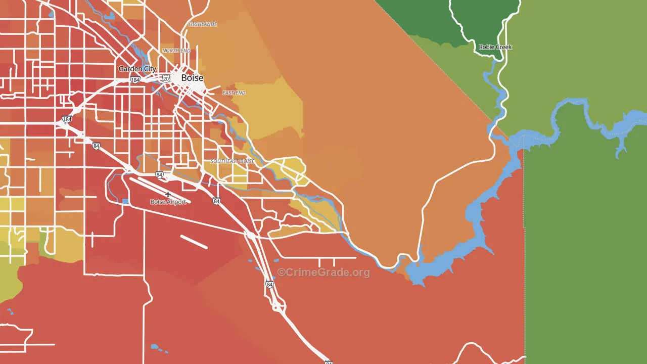 83716, ID Map of Vehicle Theft Rates