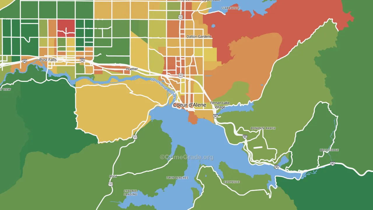 83814, ID Map of Vehicle Theft Rates