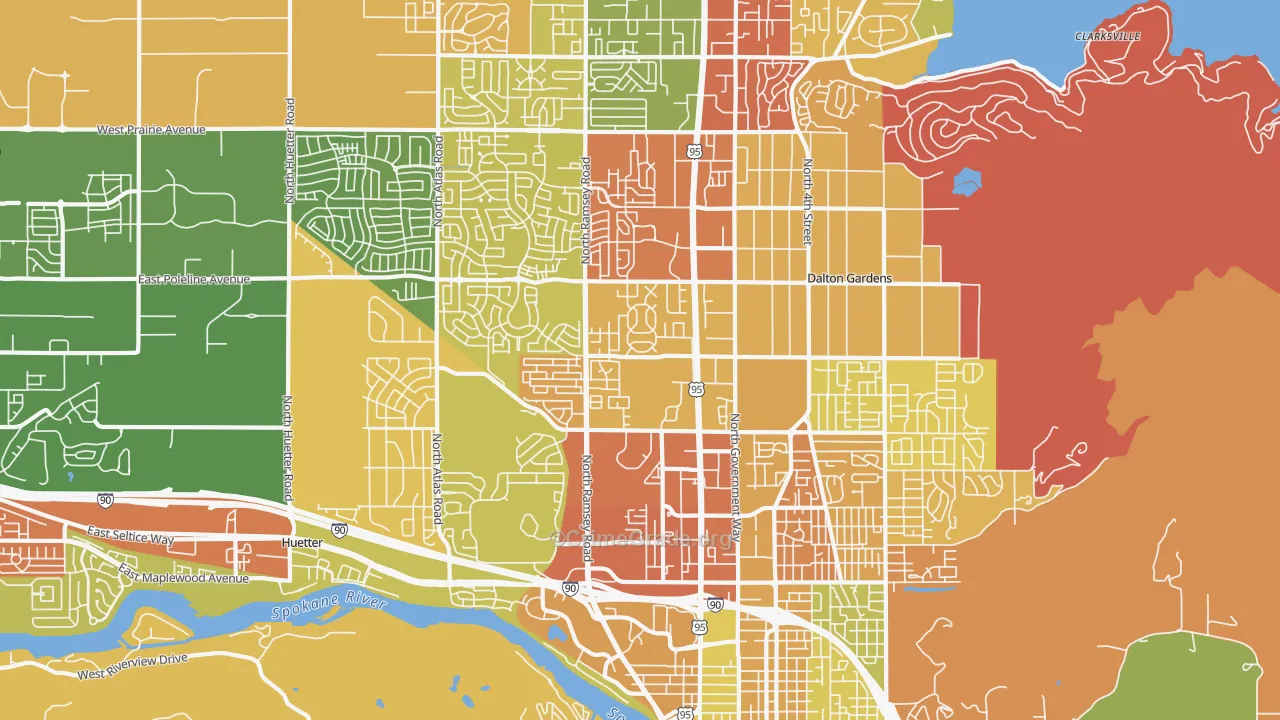 83815, ID Map of Vehicle Theft Rates