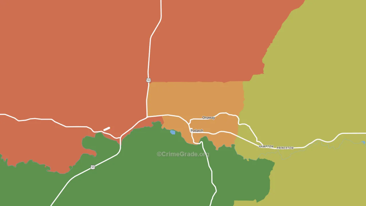 83855, ID Map of Vehicle Theft Rates