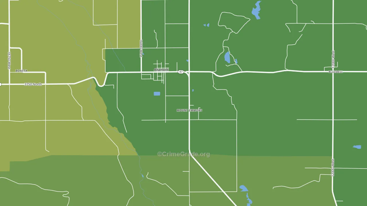 84001, UT Map of Vehicle Theft Rates