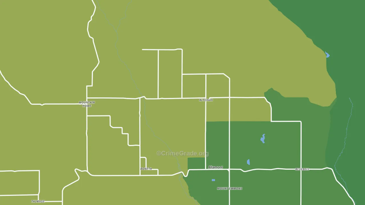 84002, UT Map of Vehicle Theft Rates