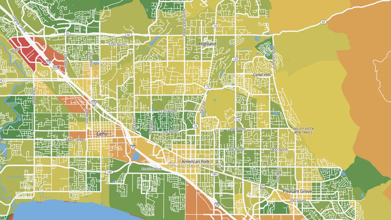 84003, UT Map of Vehicle Theft Rates