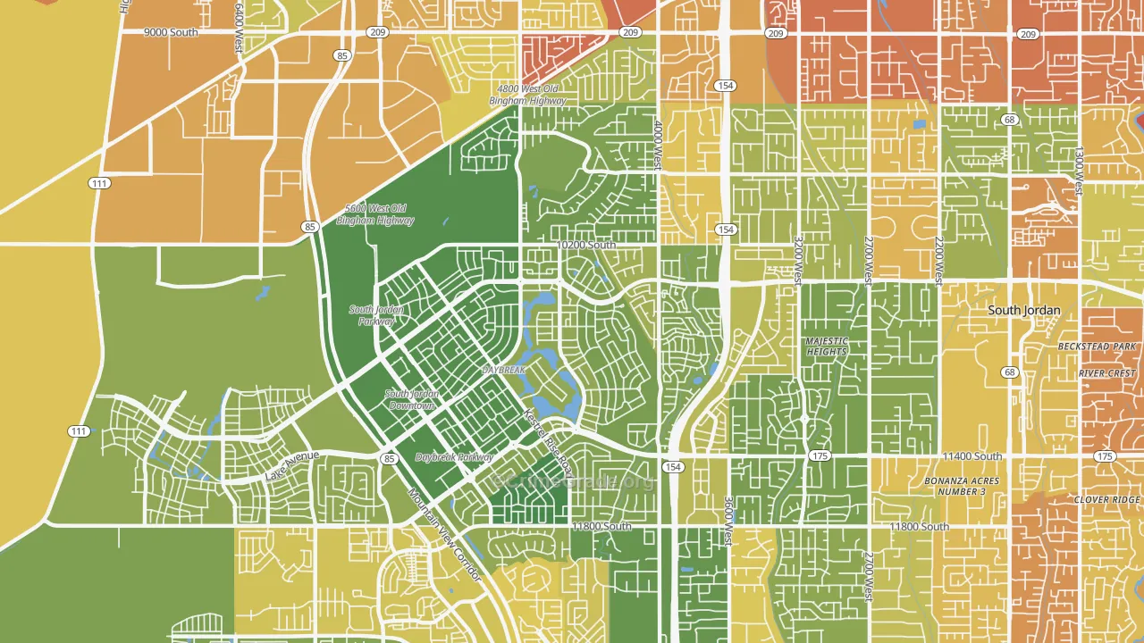 84009, UT Map of Vehicle Theft Rates