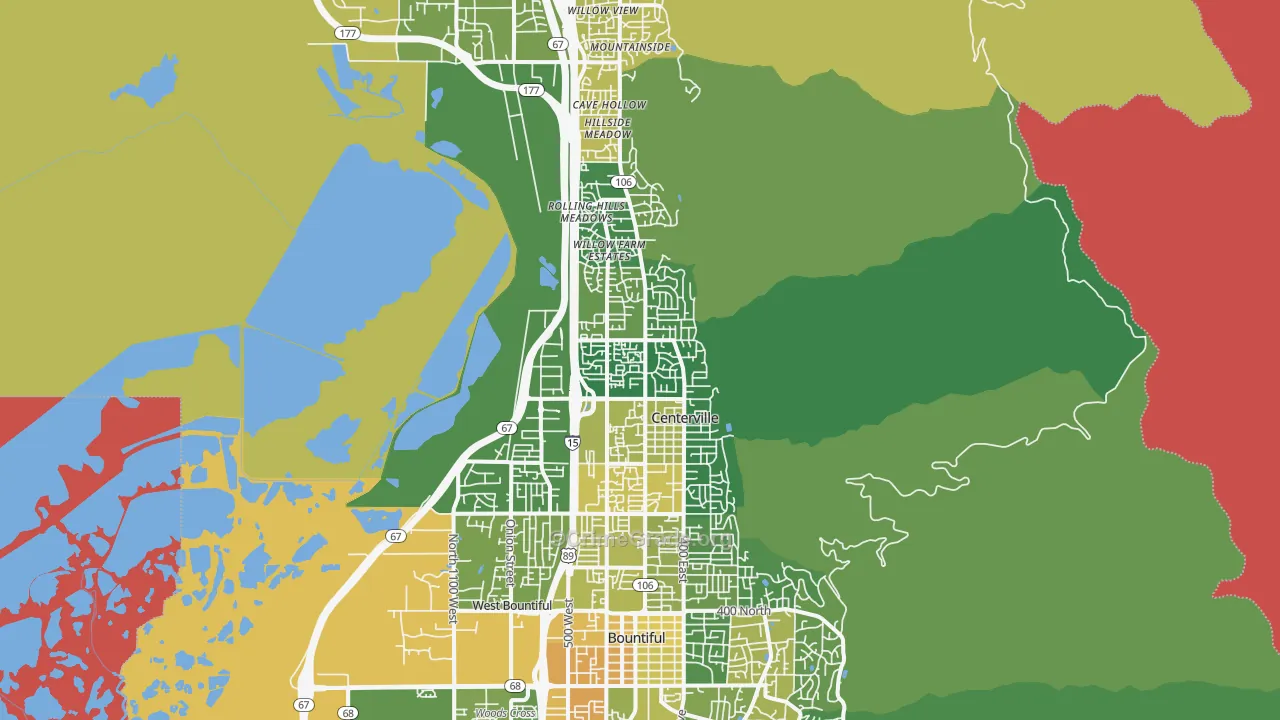 84014, UT Map of Vehicle Theft Rates