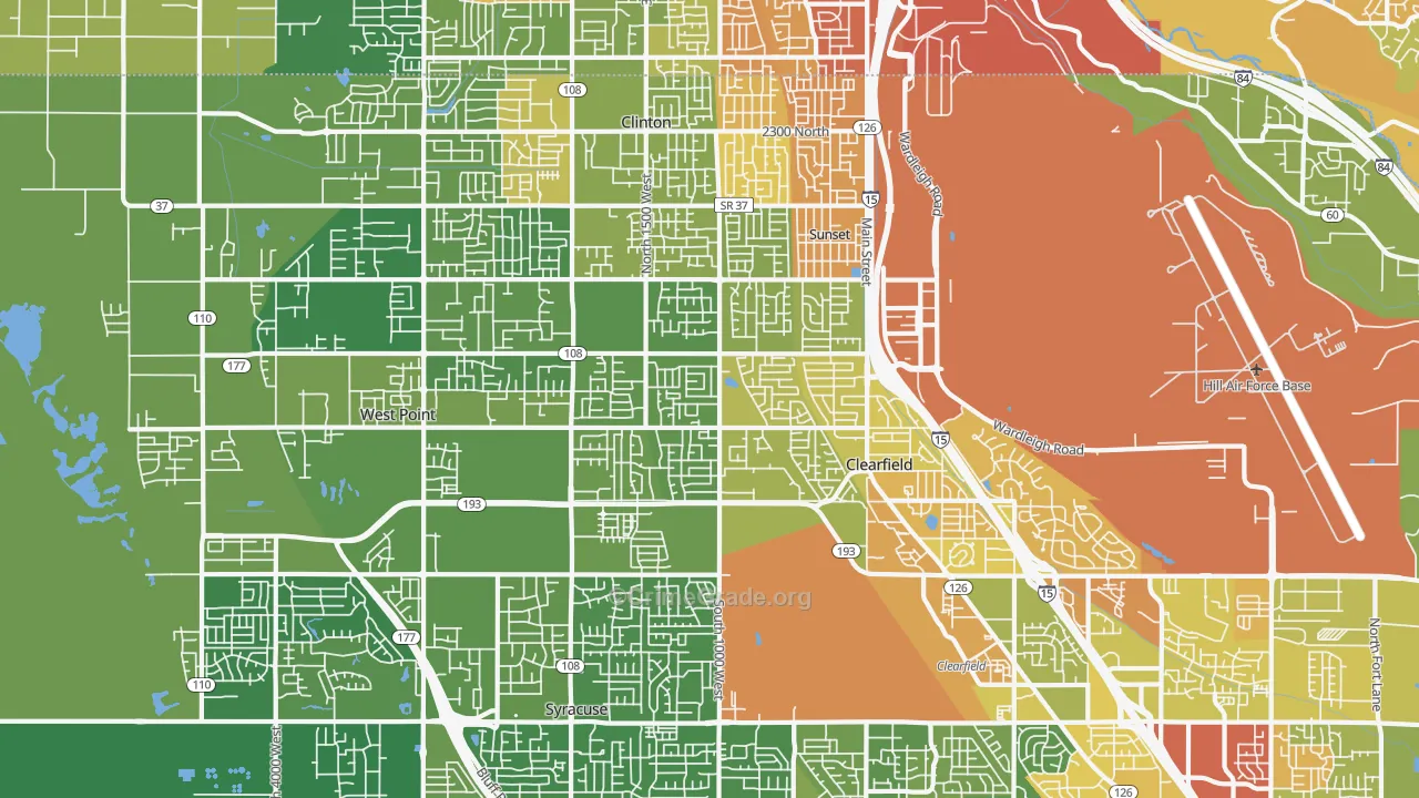 84015, UT Map of Vehicle Theft Rates