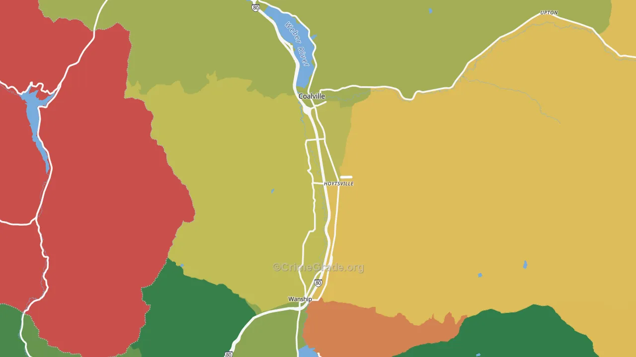 84017, UT Map of Vehicle Theft Rates