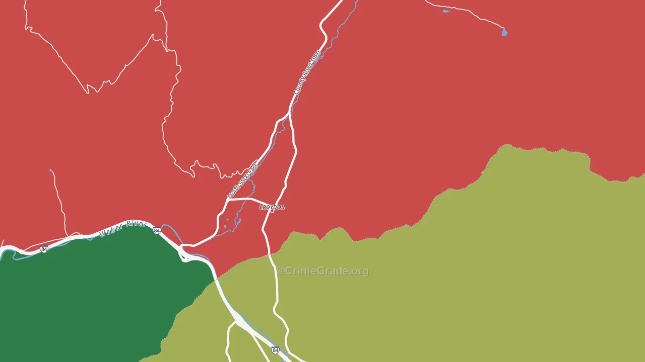 84018, UT Map of Vehicle Theft Rates