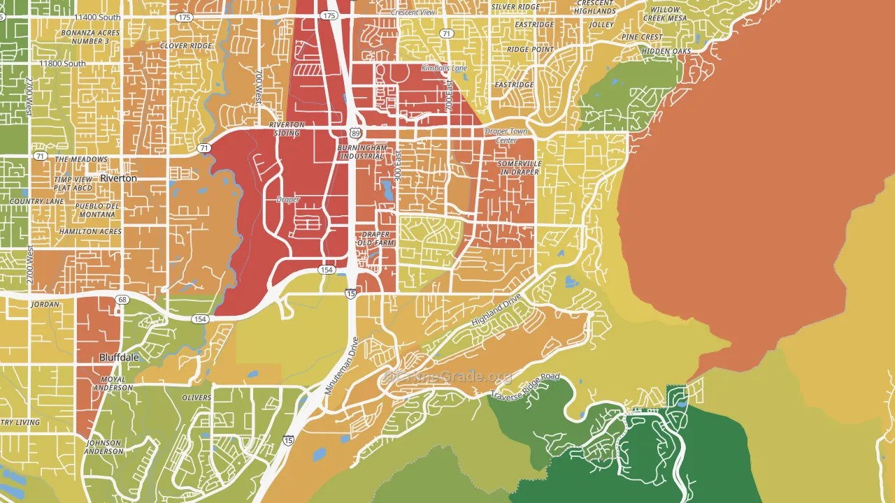 84020, UT Map of Vehicle Theft Rates