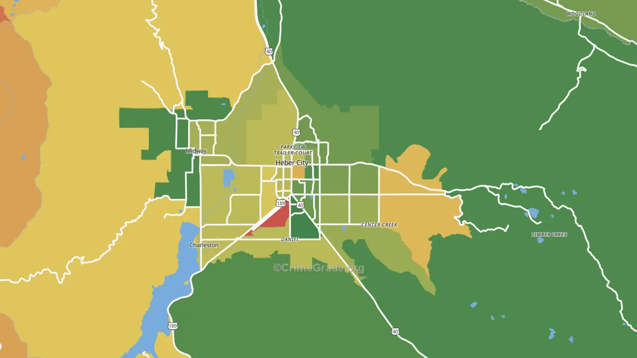 84032, UT Map of Vehicle Theft Rates