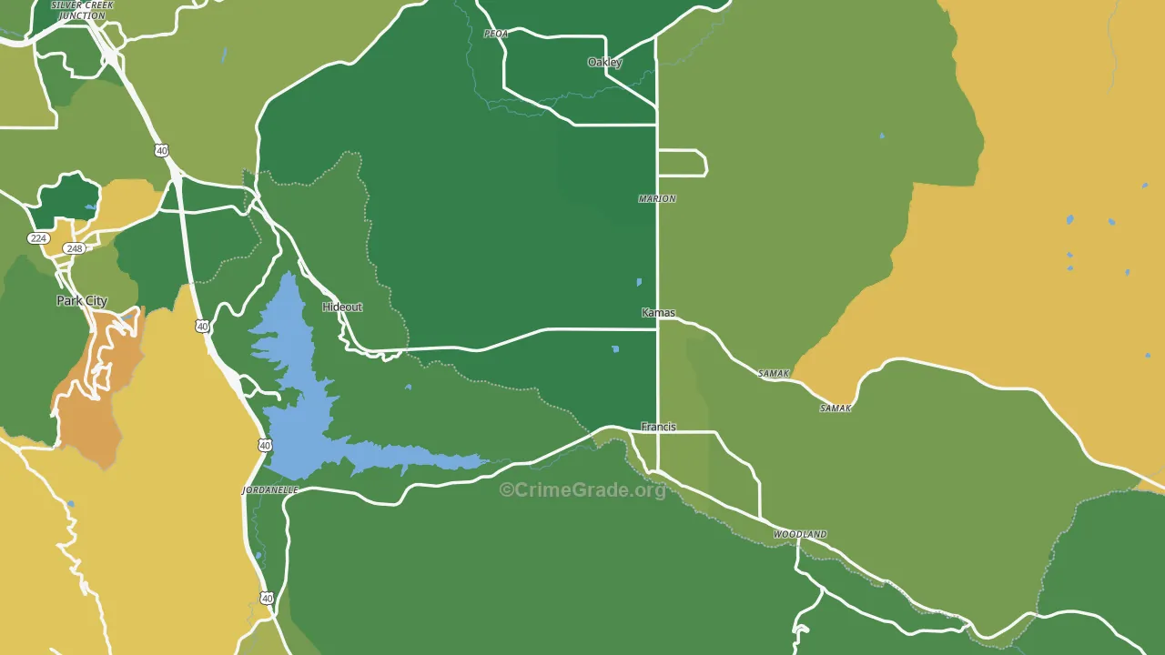 84036, UT Map of Vehicle Theft Rates