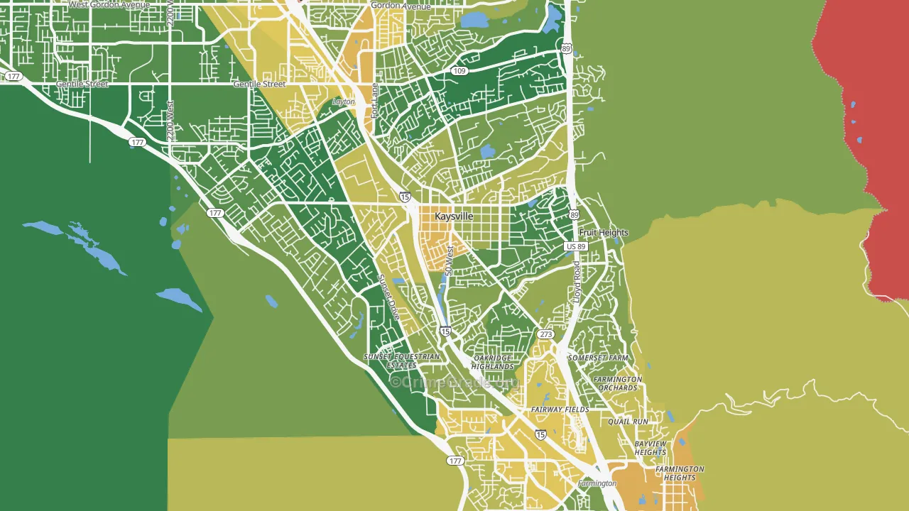 84037, UT Map of Vehicle Theft Rates