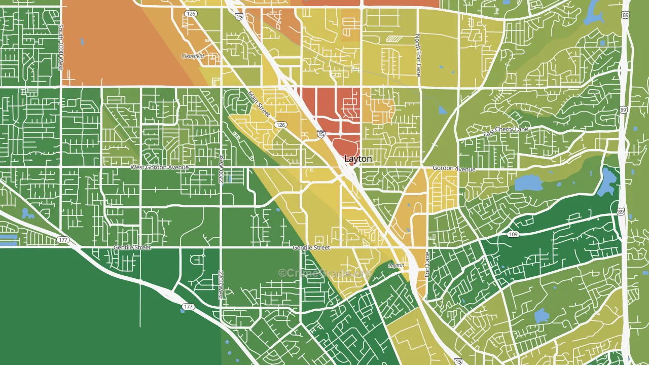 84041, UT Map of Vehicle Theft Rates