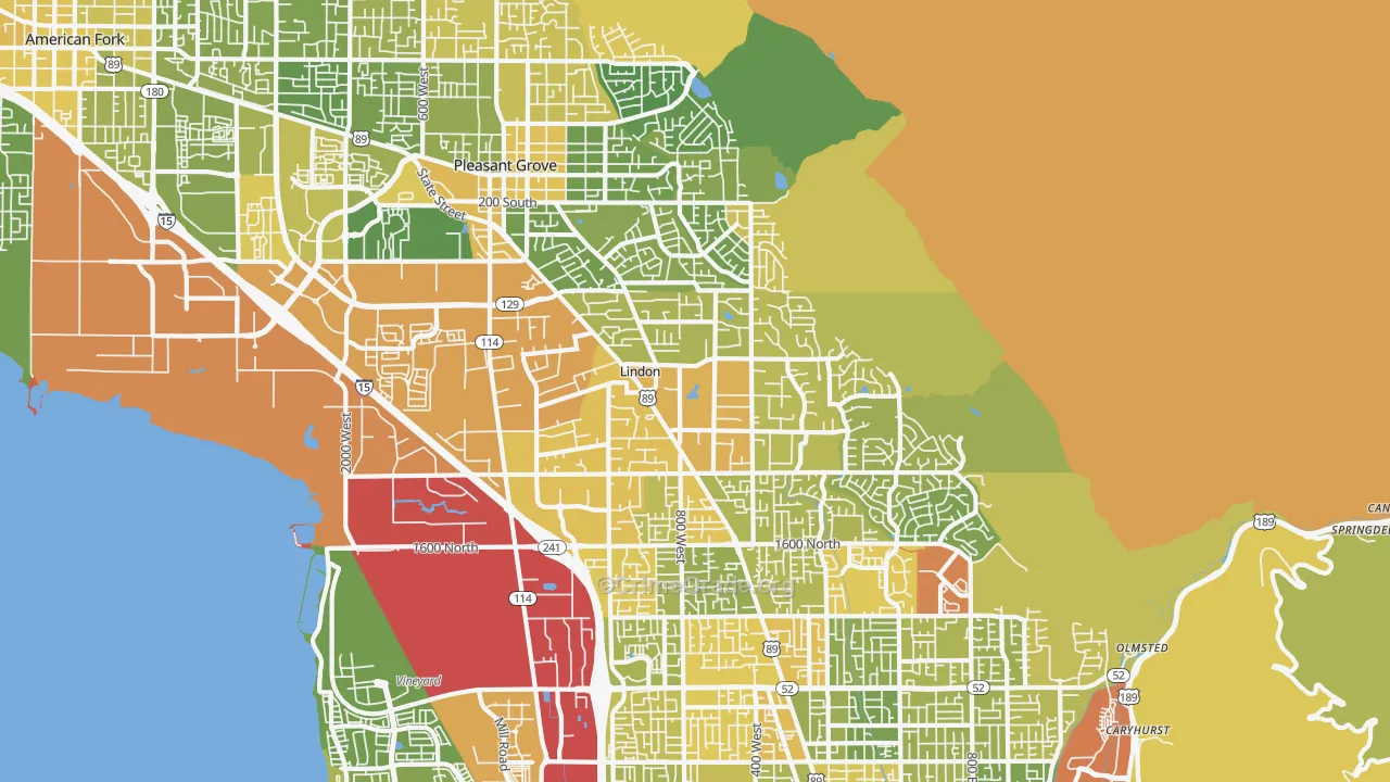 84042, UT Map of Vehicle Theft Rates