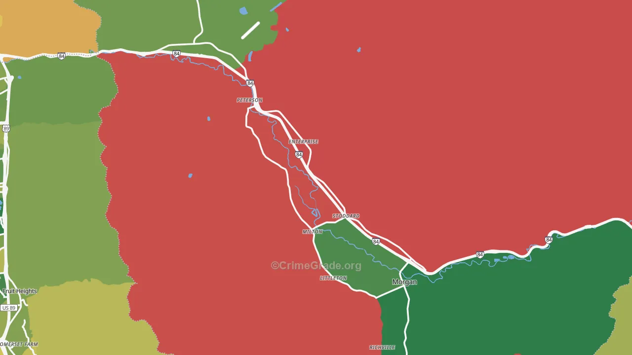 84050, UT Map of Vehicle Theft Rates