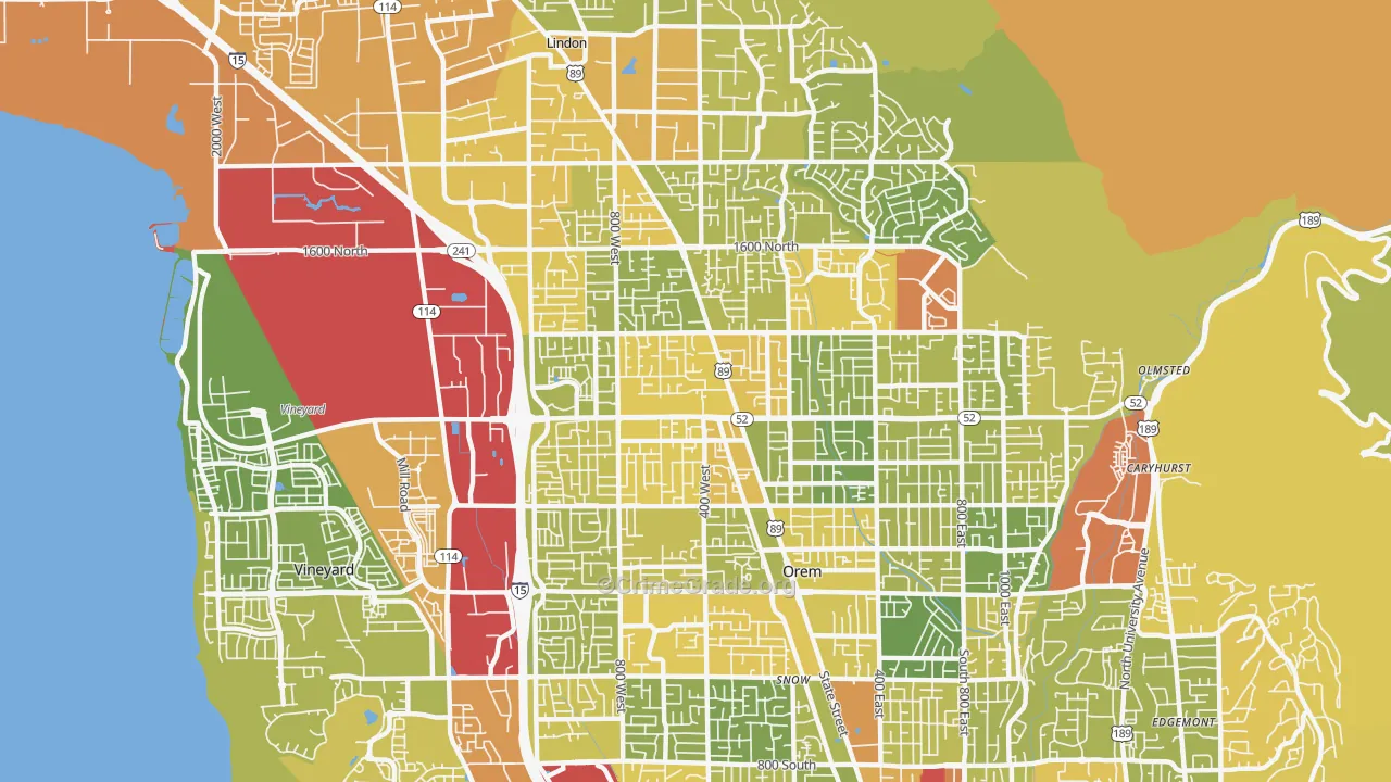 84057, UT Map of Vehicle Theft Rates