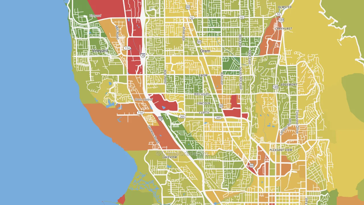 84058, UT Map of Vehicle Theft Rates