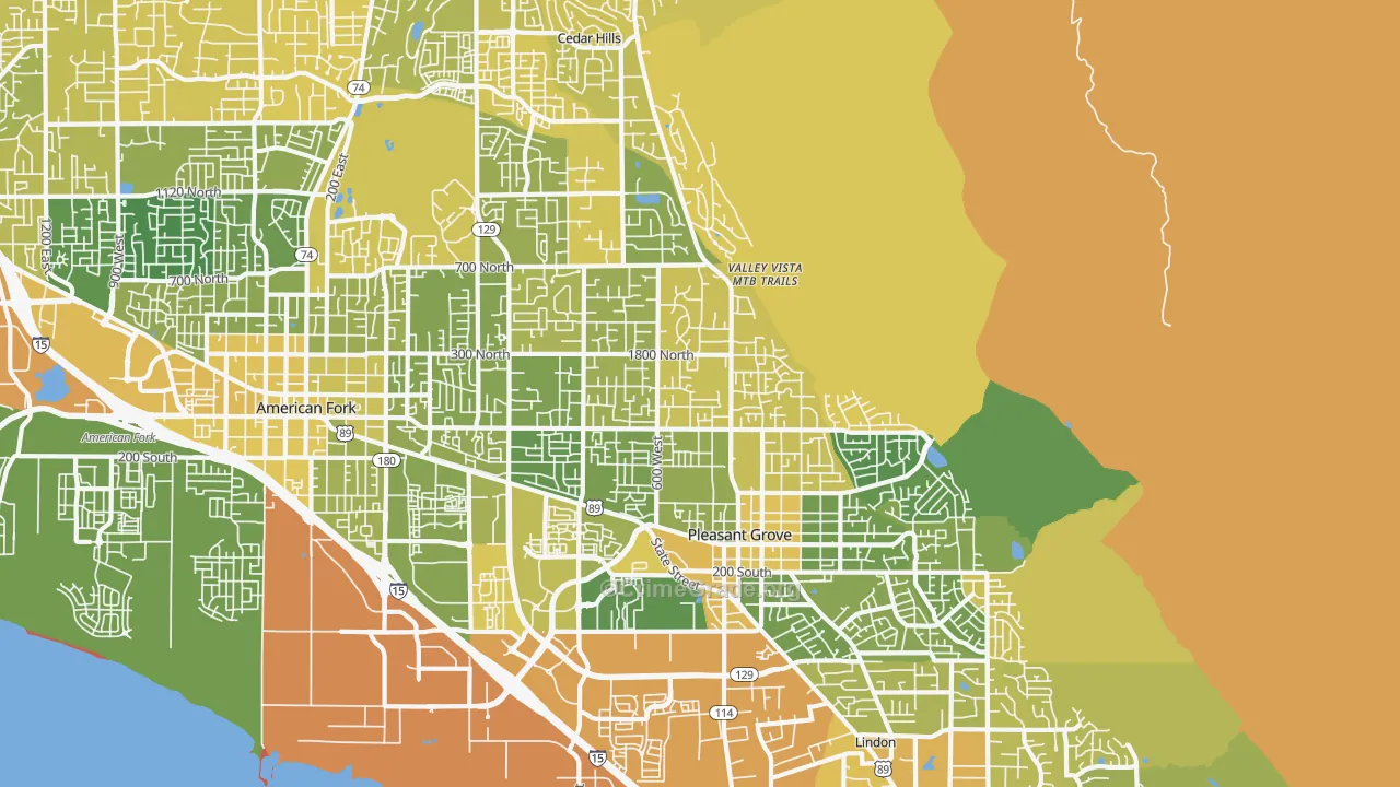 84062, UT Map of Vehicle Theft Rates