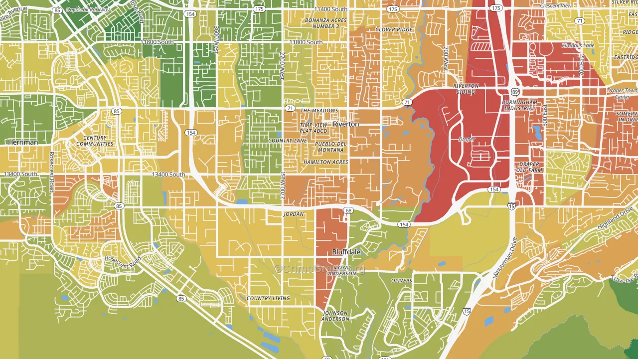 84065, UT Map of Vehicle Theft Rates
