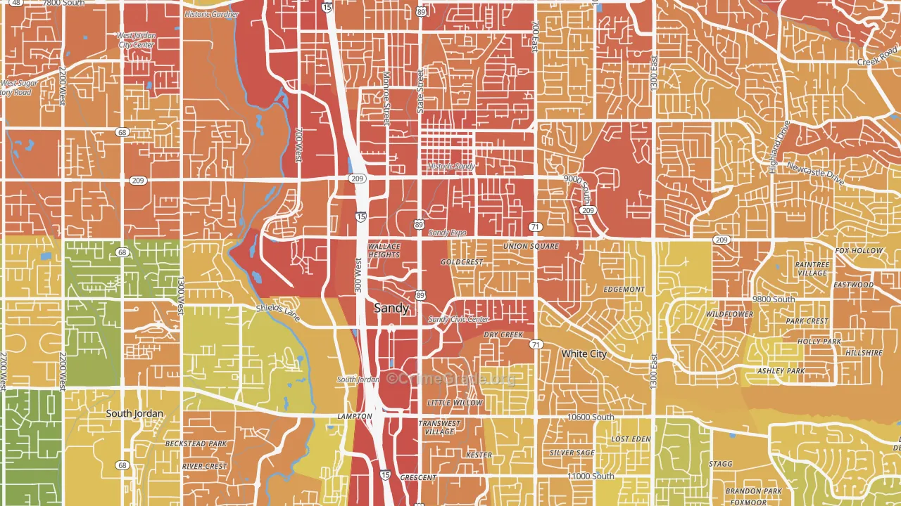 84070, UT Map of Vehicle Theft Rates