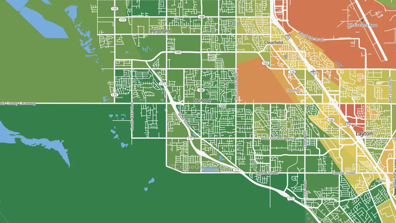 84075, UT Map of Vehicle Theft Rates