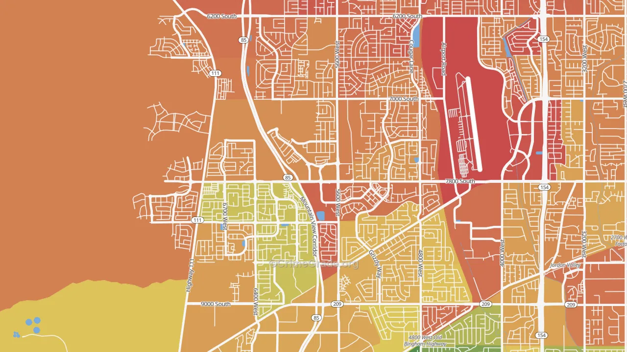 84081, UT Map of Vehicle Theft Rates