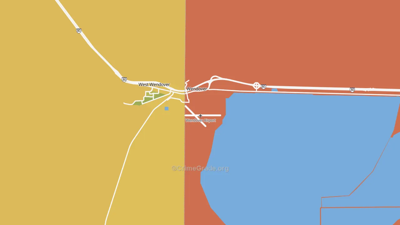 84083, UT Map of Vehicle Theft Rates