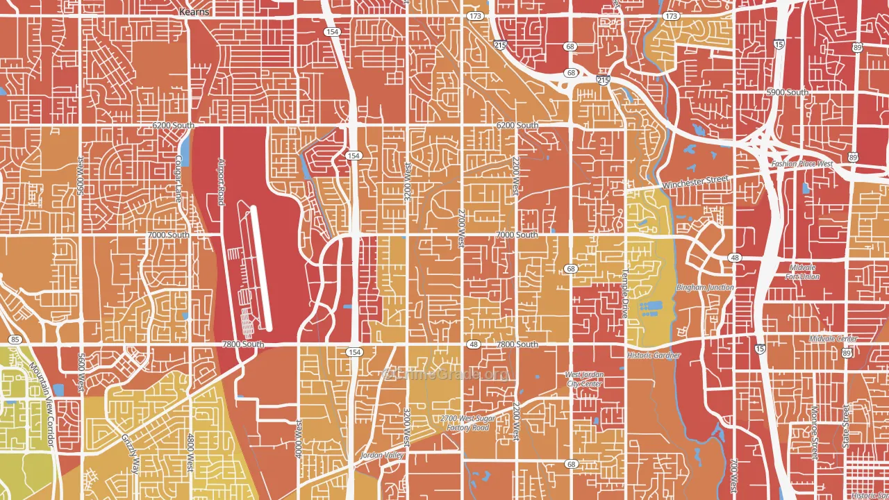 84084, UT Map of Vehicle Theft Rates
