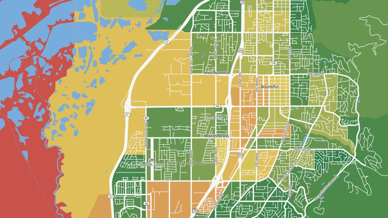 84087, UT Map of Vehicle Theft Rates