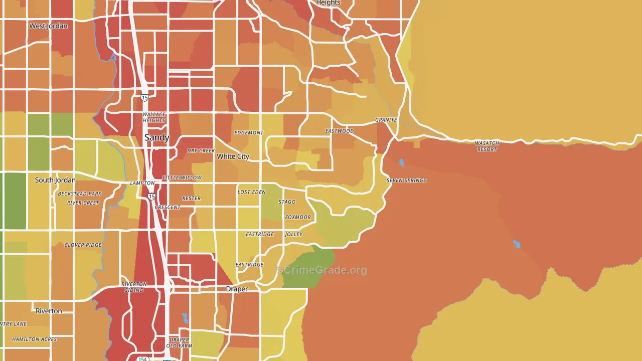 84092, UT Map of Vehicle Theft Rates