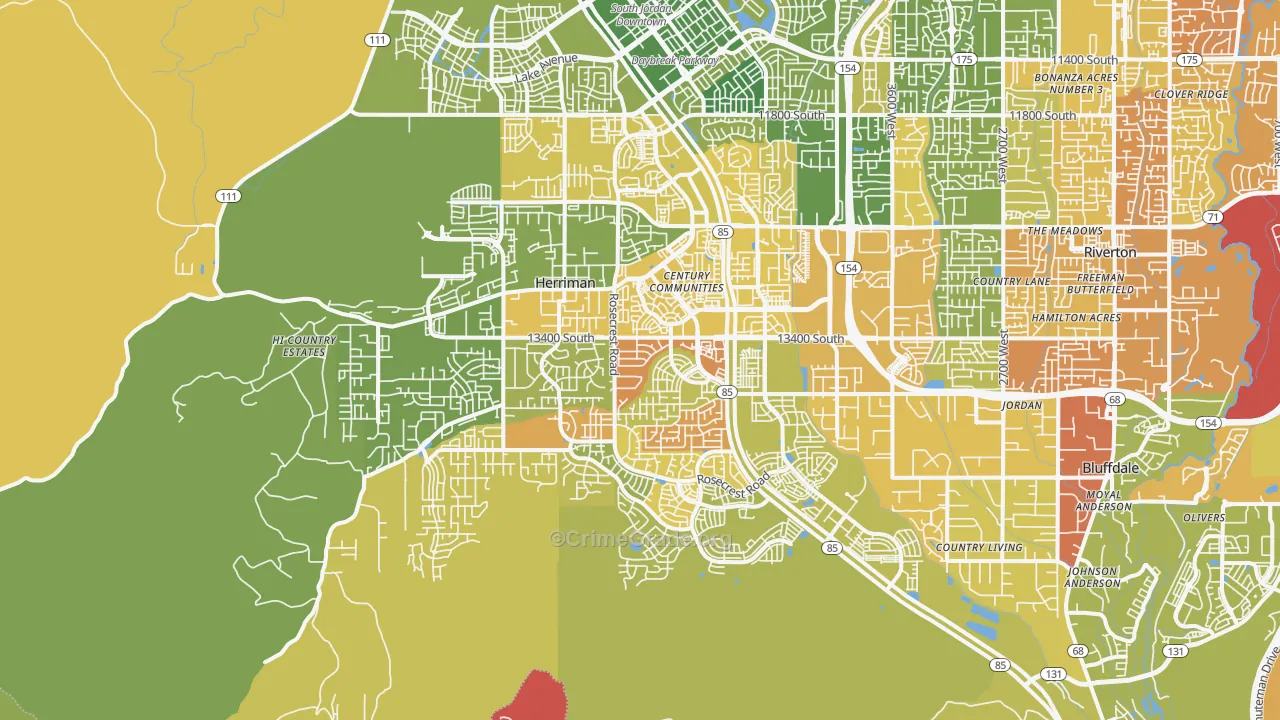 84096, UT Map of Vehicle Theft Rates
