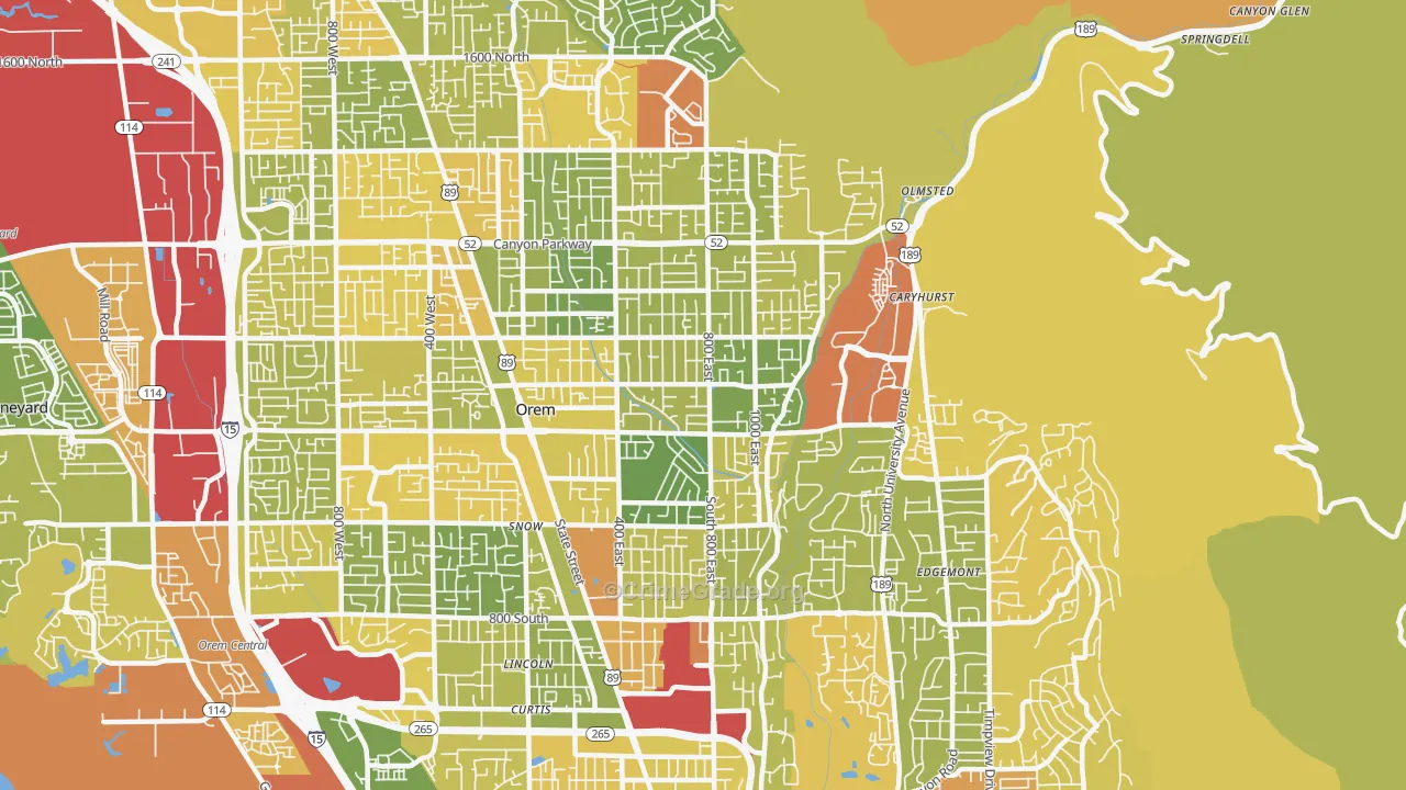 84097, UT Map of Vehicle Theft Rates