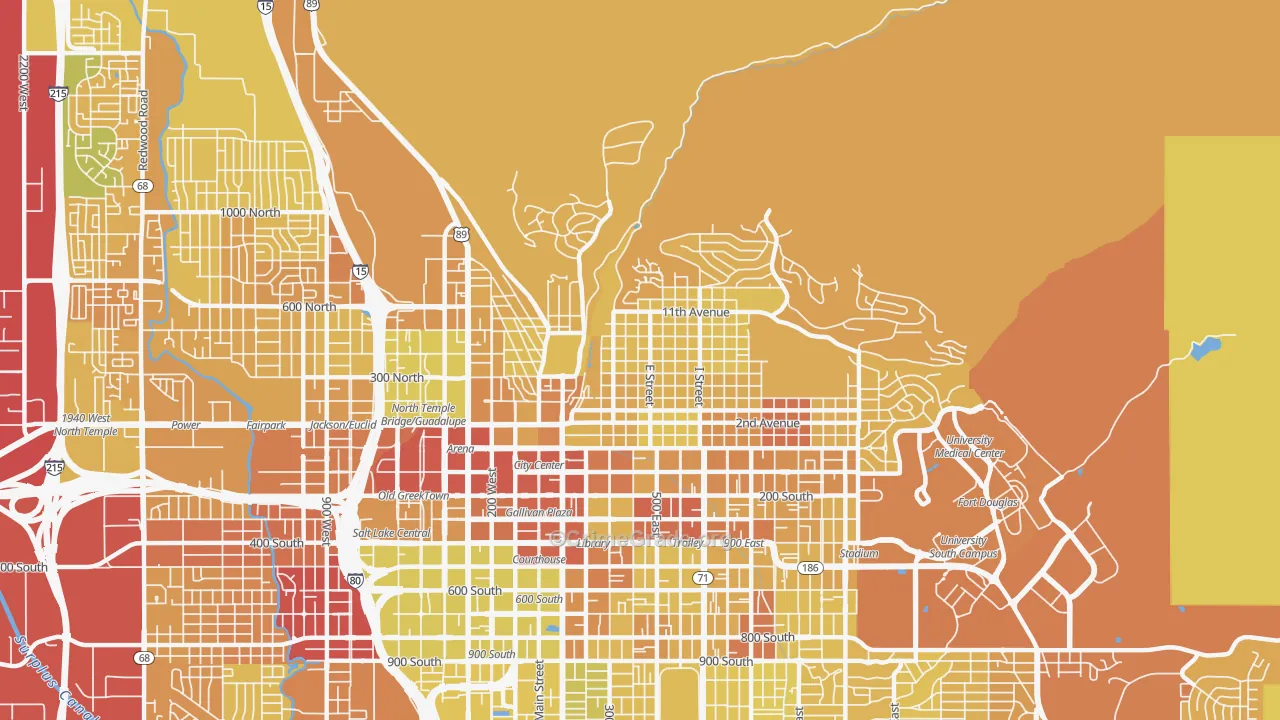 84103, UT Map of Vehicle Theft Rates