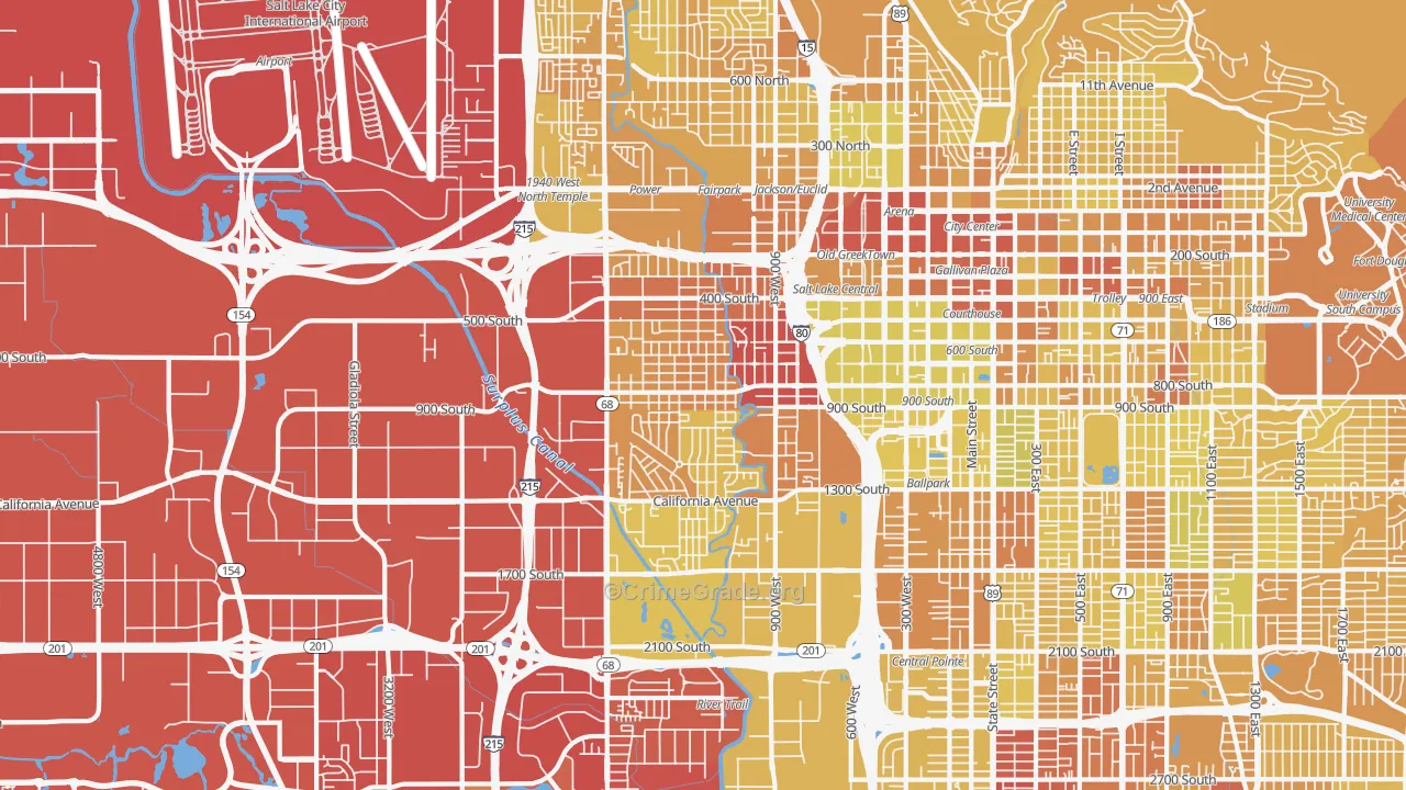 84104, UT Map of Vehicle Theft Rates