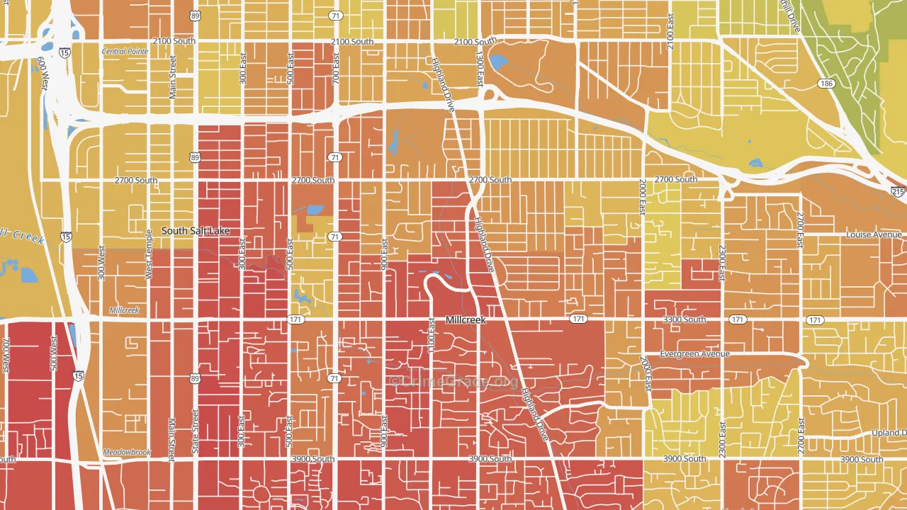 84106, UT Map of Vehicle Theft Rates