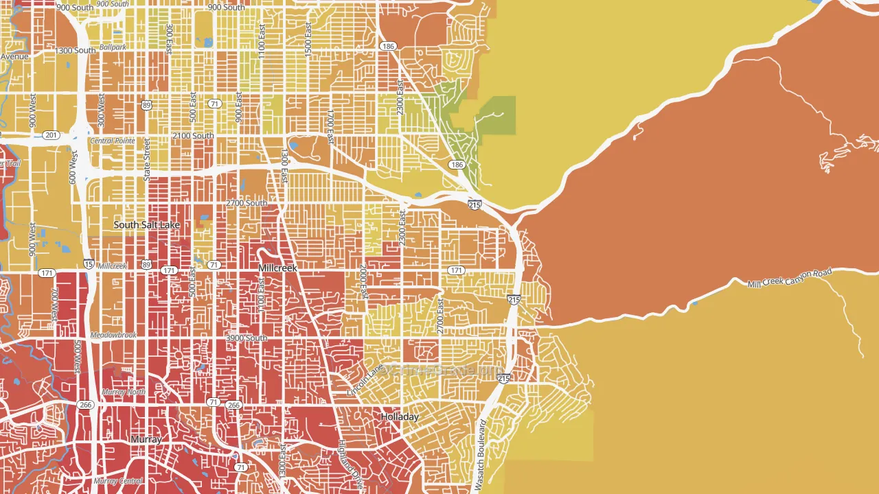 84109, UT Map of Vehicle Theft Rates