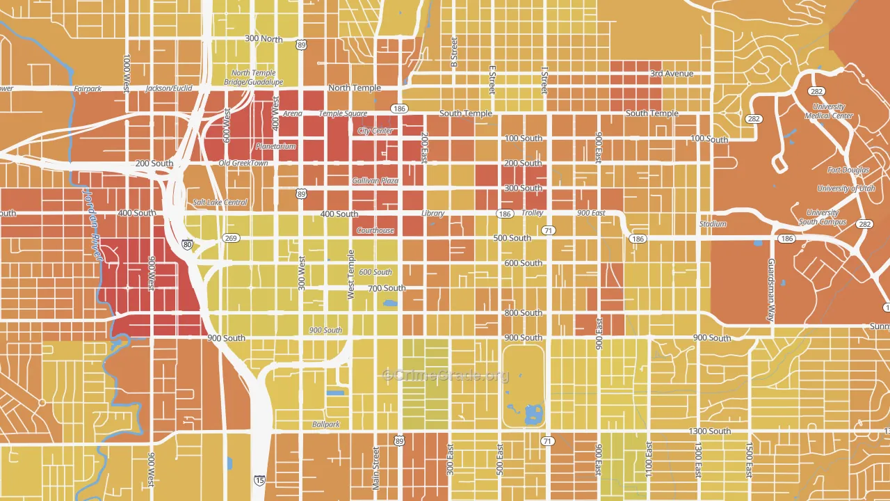84111, UT Map of Vehicle Theft Rates